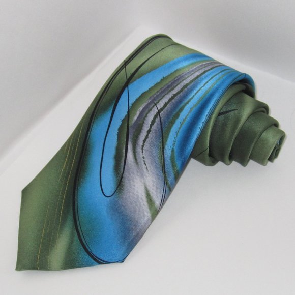 J. Garcia Collection fifty-Six 100% Silk Tie - Picture 1 of 5
